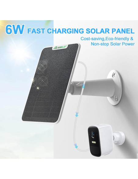 Panel Solar Sabilor 4W para Cámaras Eufycam 2C/2C Pro