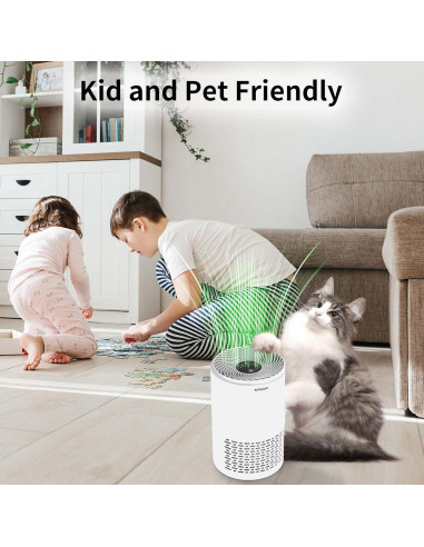 Purificador de Aire Portátil SAP200C - Blanco, 20 m, Silencioso