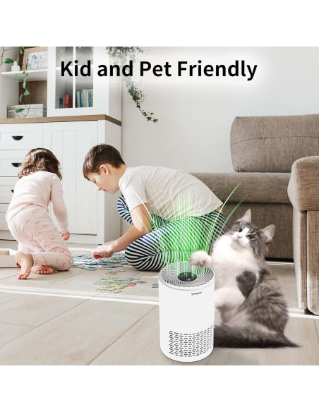 Purificador de Aire Portátil SAP200C - Blanco, 20 m, Silencioso