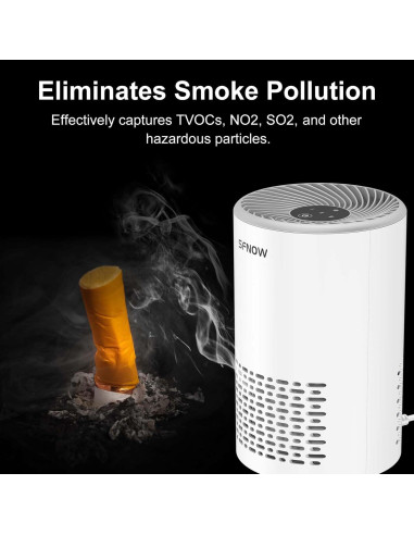 Purificador de Aire Portátil SAP200C - Blanco, 20 m, Silencioso