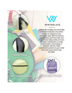 Paquete de 12 mochilas Winterlace 43.2 cm ligeras y duraderas 2