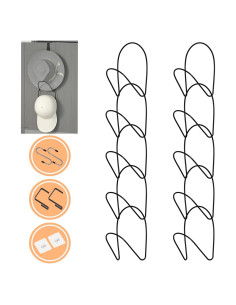 Soporte para Gorras Hikinlichi 10 Piezas Metal Negro