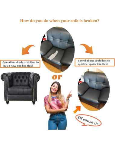 Cinta de Reparación de Cuero IVRYBRI 10.16x152.4 cm Beige