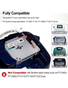 Cinta de Etiqueta Transparente BOYEEZON MK131 12mm Paquete de 4 2