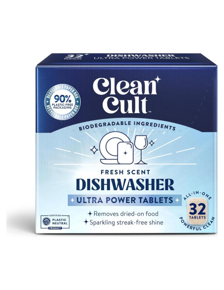 Cápsulas Detergente Lavavajillas Cleancult 32 Unidades Verbena