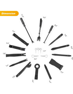 Juego de Herramientas de Extracción GOOACC 19 Piezas Nylon Negro 2