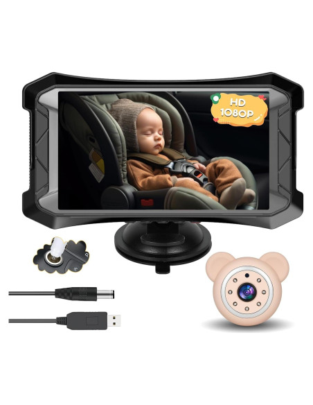 Cámara de coche para bebés VSSTECH con visión nocturna 5" Cámara de coche para bebés VSSTECH con visión nocturna 5"