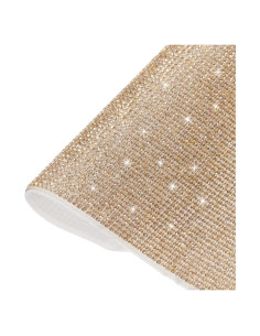 Hoja de Rhinestone Brillante MECCANIXITY 40x24 cm Beige