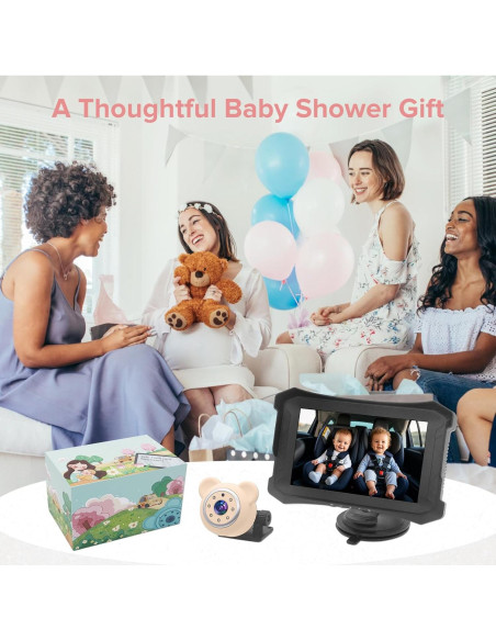 Cámara de coche para bebés VSSTECH con visión nocturna 5" Cámara de coche para bebés VSSTECH con visión nocturna 5"