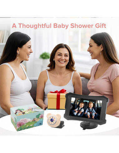 Cámara de coche para bebés VSSTECH con visión nocturna 5"