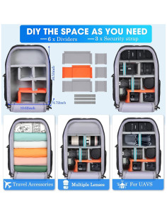 Mochila para Cámara Profesional SDYSM 15.6" Impermeable 2