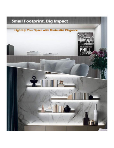 Iluminación LED bajo gabinete Cefrank 8 piezas 30.5 cm 16W 1600lm