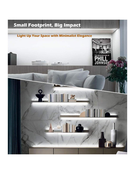 Iluminación LED bajo gabinete Cefrank 8 piezas 30.5 cm 16W 1600lm