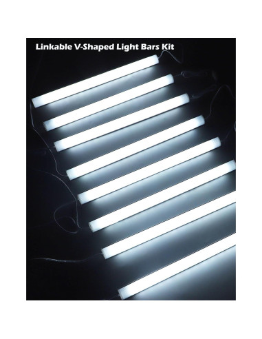 Iluminación LED bajo gabinete Cefrank 8 piezas 30.5 cm 16W 1600lm