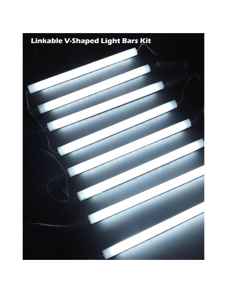 Iluminación LED bajo gabinete Cefrank 8 piezas 30.5 cm 16W 1600lm