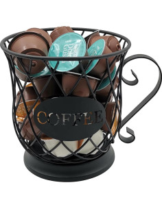 Cesta de Almacenamiento para 35 Cápsulas de Café MFBJXC, Negro 2