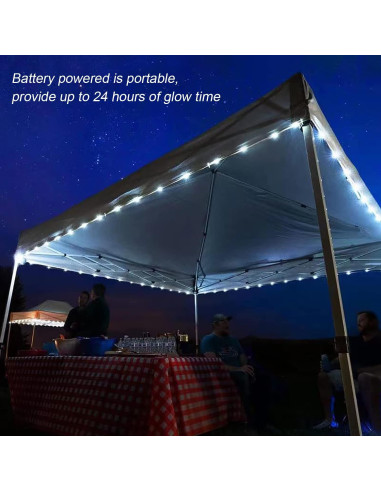 Luces de Cuerda a Batería JMEXSUSS 100 LED 10m Blanco