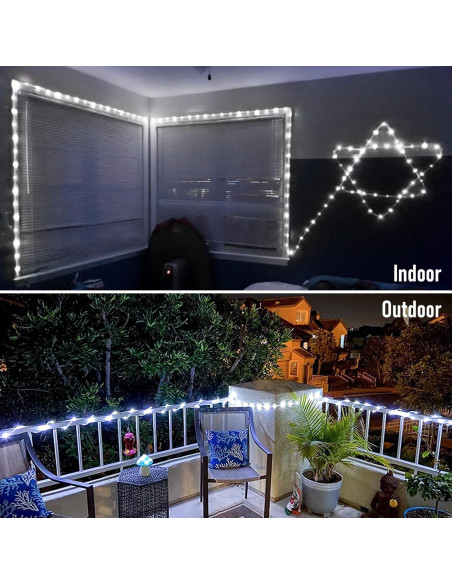 Luces de Cuerda a Batería JMEXSUSS 100 LED 10m Blanco