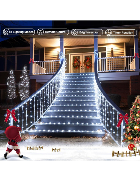 Luces de Cuerda a Batería JMEXSUSS 100 LED 10m Blanco