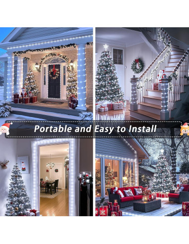 Luces de Cuerda a Batería JMEXSUSS 100 LED 10m Blanco