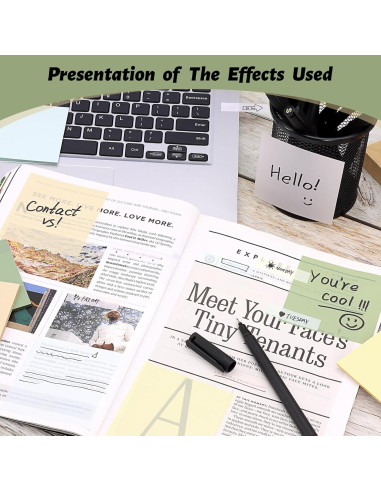 Notas Adhesivas Transparentes SYMDROMIA 7.62cm 800 Hojas Bohemio