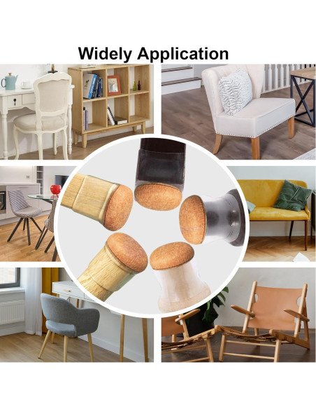 20 Fundas de Silicona Transparente para Patas de Silla - Pequeñas