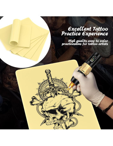 6 Piezas Pieles Falsas para Tatuar TAIDU 30.48x20.32 cm