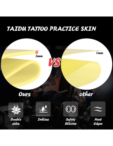 6 Piezas Pieles Falsas para Tatuar TAIDU 30.48x20.32 cm