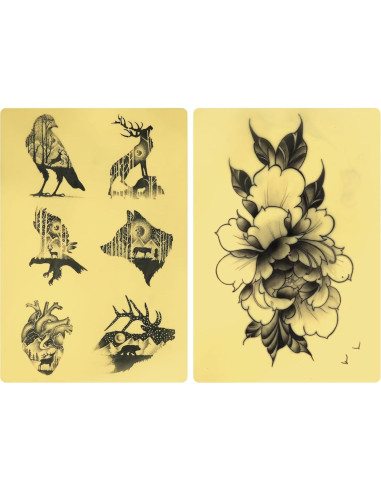 6 Piezas Pieles Falsas para Tatuar TAIDU 30.48x20.32 cm