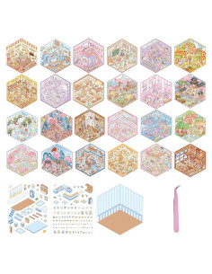 24 Sets de Pegatinas 3D DIY Affoto para Manualidades