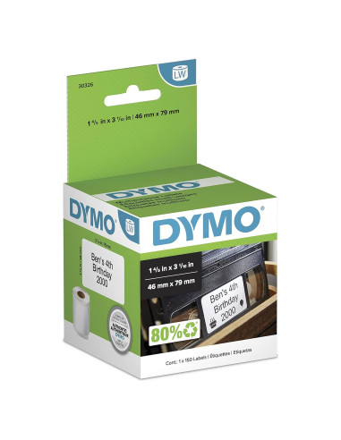 Etiquetas Multiusos DYMO 4.6x7.9 cm, Rollo de 150 Etiquetas