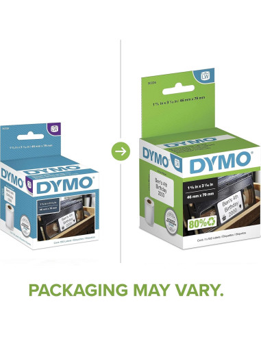 Etiquetas Multiusos DYMO 4.6x7.9 cm, Rollo de 150 Etiquetas