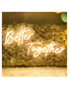 Letrero de Neón Mejor Juntos Jxin 60.96x25.4cm Decoración Boda