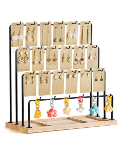 Soporte de Exhibición de Joyería KEIMIXJIA 4 Niveles Negro