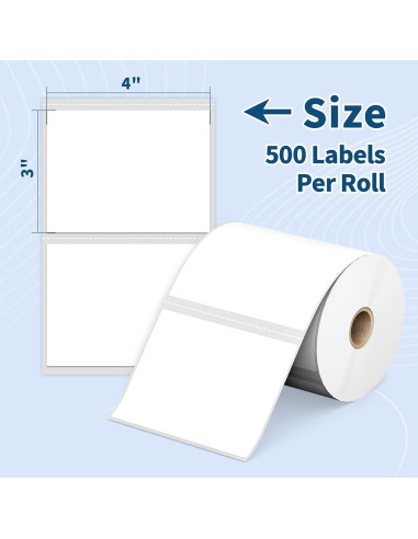 12 Rollos Etiquetas Térmicas 10.16 x 7.62 cm Tacnology