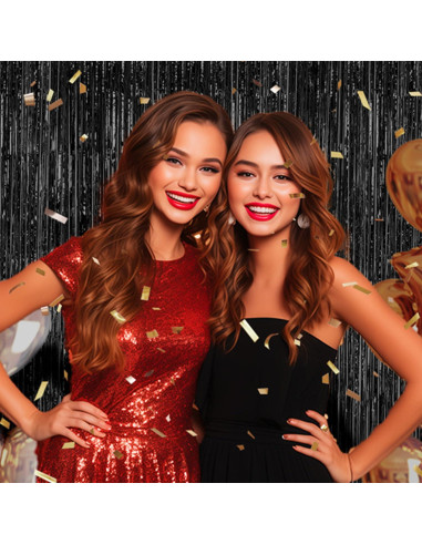 Paquete de 3 Fondos de Flecos de Papel de Aluminio DECOCKRAT 1x2.5m