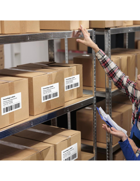 12 Rollos Etiquetas Térmicas 10.16 x 7.62 cm Tacnology