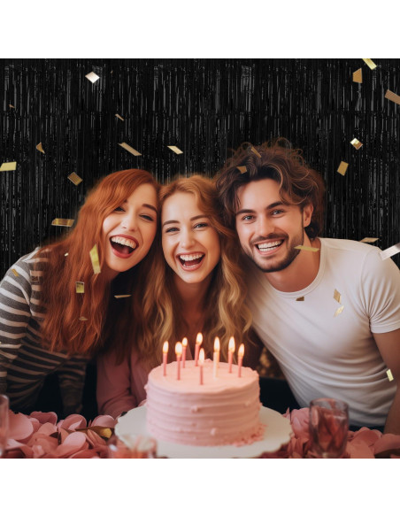 Paquete de 3 Fondos de Flecos de Papel de Aluminio DECOCKRAT 1x2.5m