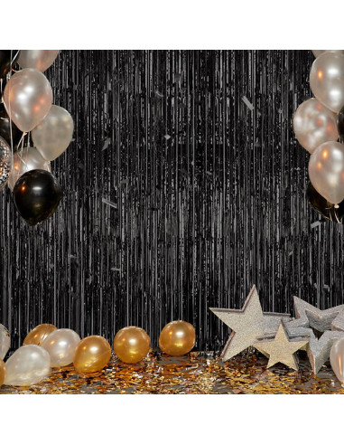 Paquete de 3 Fondos de Flecos de Papel de Aluminio DECOCKRAT 1x2.5m