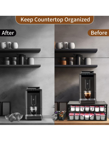 Organizador de K Cup Spacrea - Soporte para 80 cápsulas de café