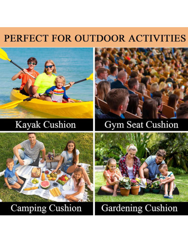 Cojín de Asiento para Estadio CTWWFS Negro 42x34x3.8cm