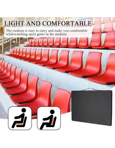 Cojín de Asiento para Estadio CTWWFS Negro 42x34x3.8cm