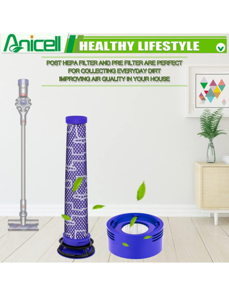 Filtros de Reemplazo Anicell para Aspiradoras Dyson V7 V8 Filtros de Reemplazo Anicell para Aspiradoras Dyson V7 V8
