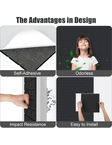 Paneles Acústicos Aislantes Tutmyrea 12 PCS 30x30cm Negro