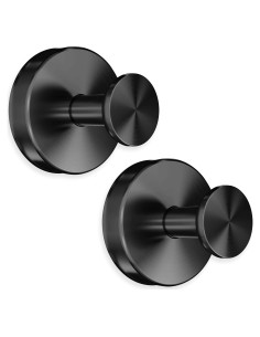 Ganchos de Ducha Novsix - 2 Piezas Ventosa Negra Resistente