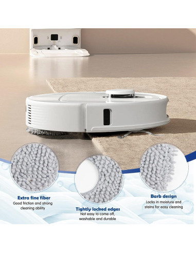 8 Almohadillas de Mopa Microfibra VIEWALL para Roborock Q Revo