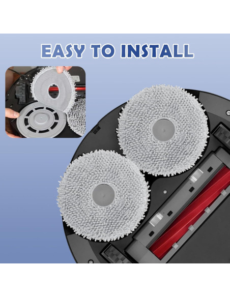 8 Almohadillas de Mopa Microfibra VIEWALL para Roborock Q Revo