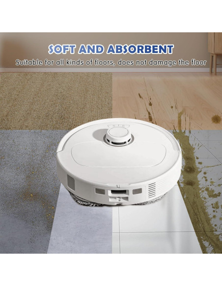 8 Almohadillas de Mopa Microfibra VIEWALL para Roborock Q Revo