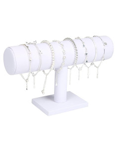 Exhibidor de Joyería ChezMax T-Bar 23.5x7x14 cm Blanco