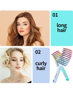 Paquete de 2 Cepillos Desenredantes Ekonaer para Cabello 2